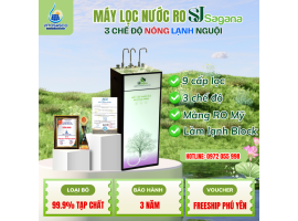 MÁY LỌC NƯỚC RO MỸ SJ SAGANA 3 CHẾ ĐỘ NÓNG LẠNH NGUỘI 