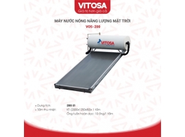 MÁY NƯỚC NÓNG NĂNG LƯỢNG MẶT TRỜI  VITOSA TẤM PHẲNG 200 LÍT (VTS-V05-200)