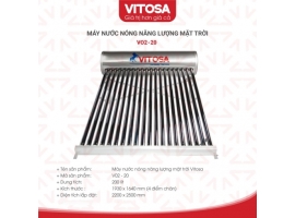 MÁY NƯỚC NÓNG NĂNG LƯỢNG MẶT TRỜI VITOSA 200 LÍT (VTS-V02-20)